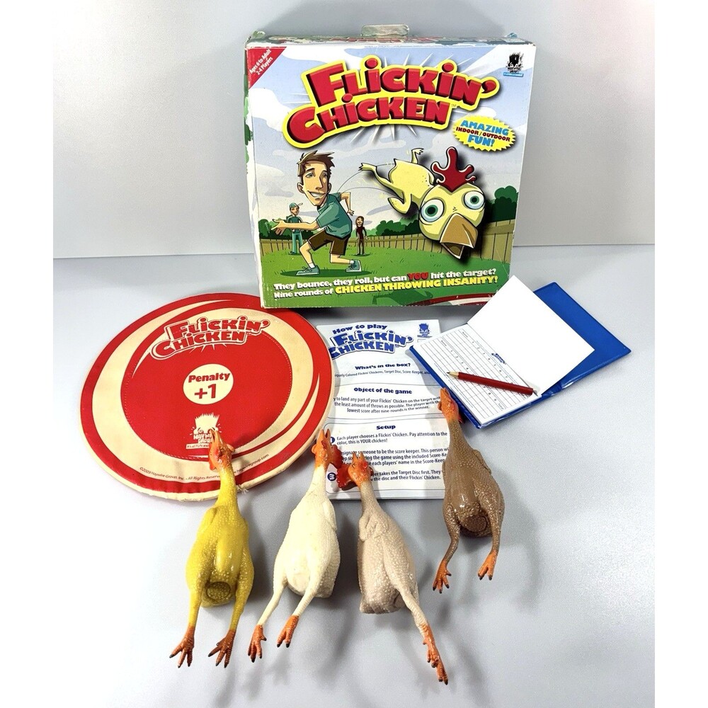 Flickin Chicken Game 2009 Haywire Group Indoor/Outdoor Game Complete